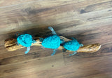3 Turtles on Driftwood