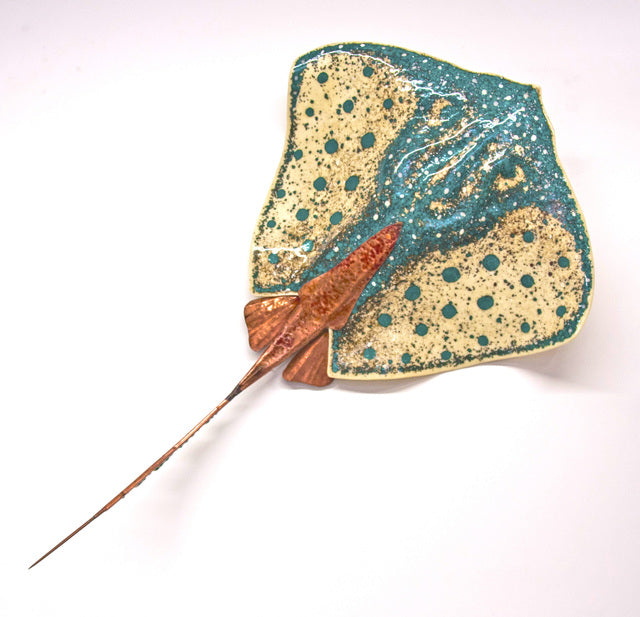 Samll Stringray Glass Stingray- Small Wall Mounted – One of a Kind Gallery