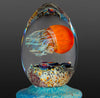Glass Jellyfish Vase with Lid